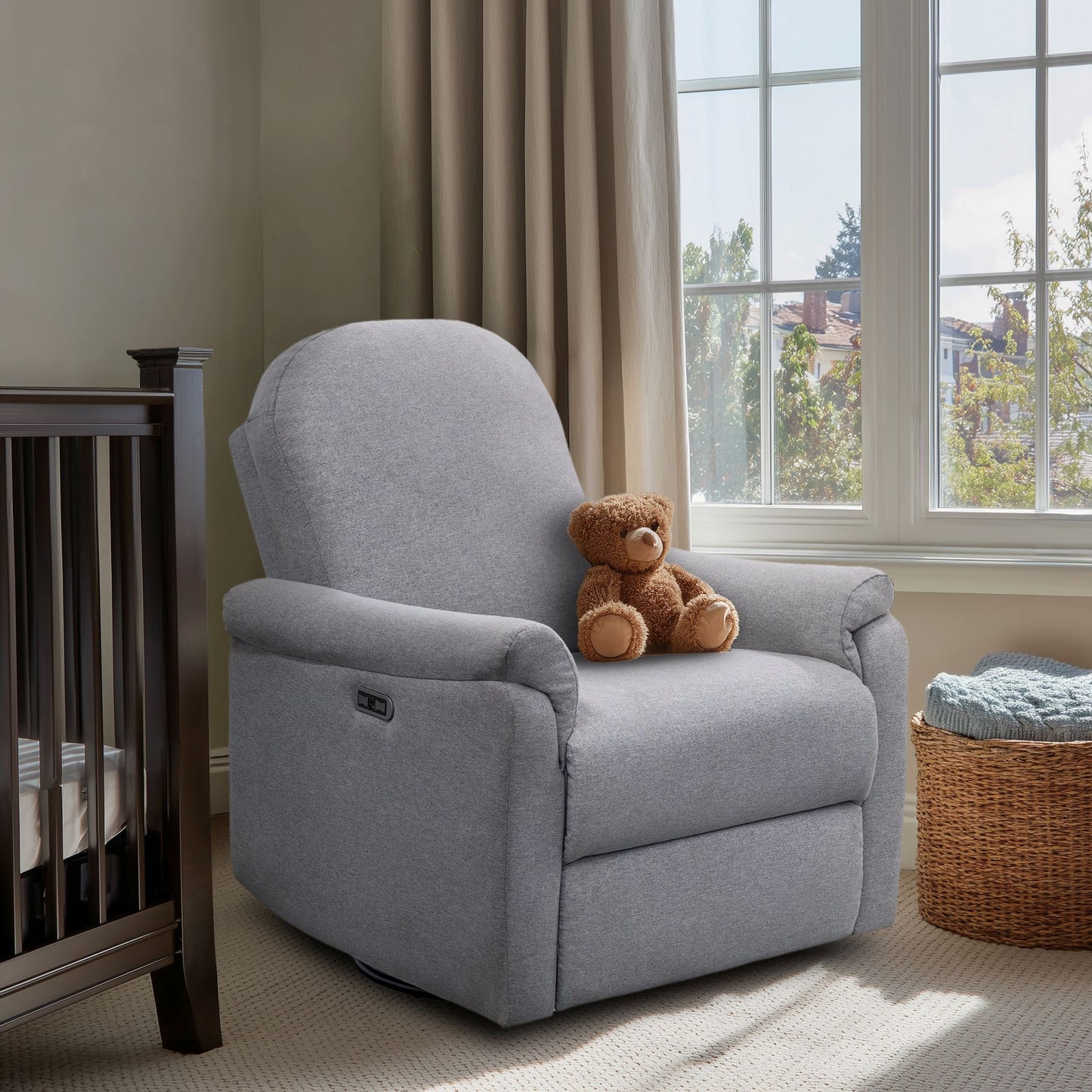 Elio Power Recliner 3-in-1 with Swivel, Glider, Charging Station