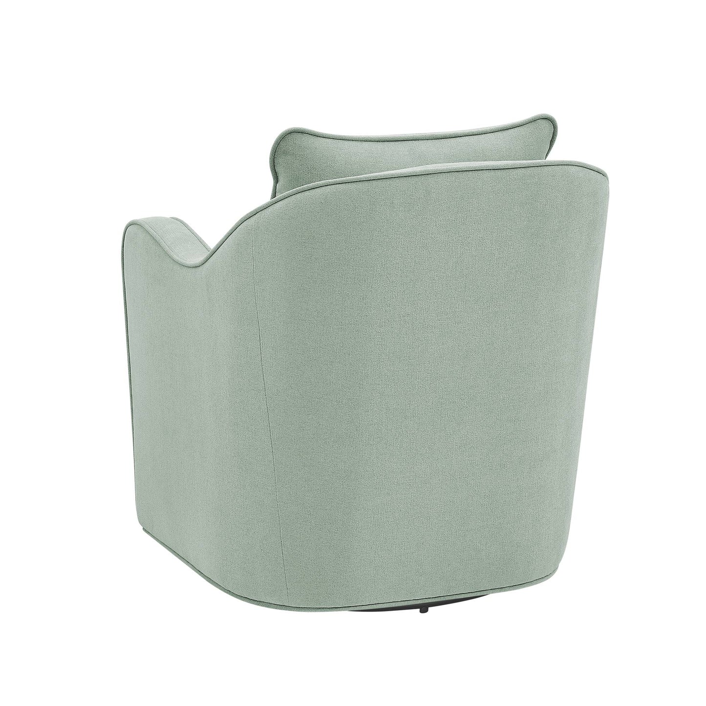 Brianne Upholstered Swivel Curved Armchair