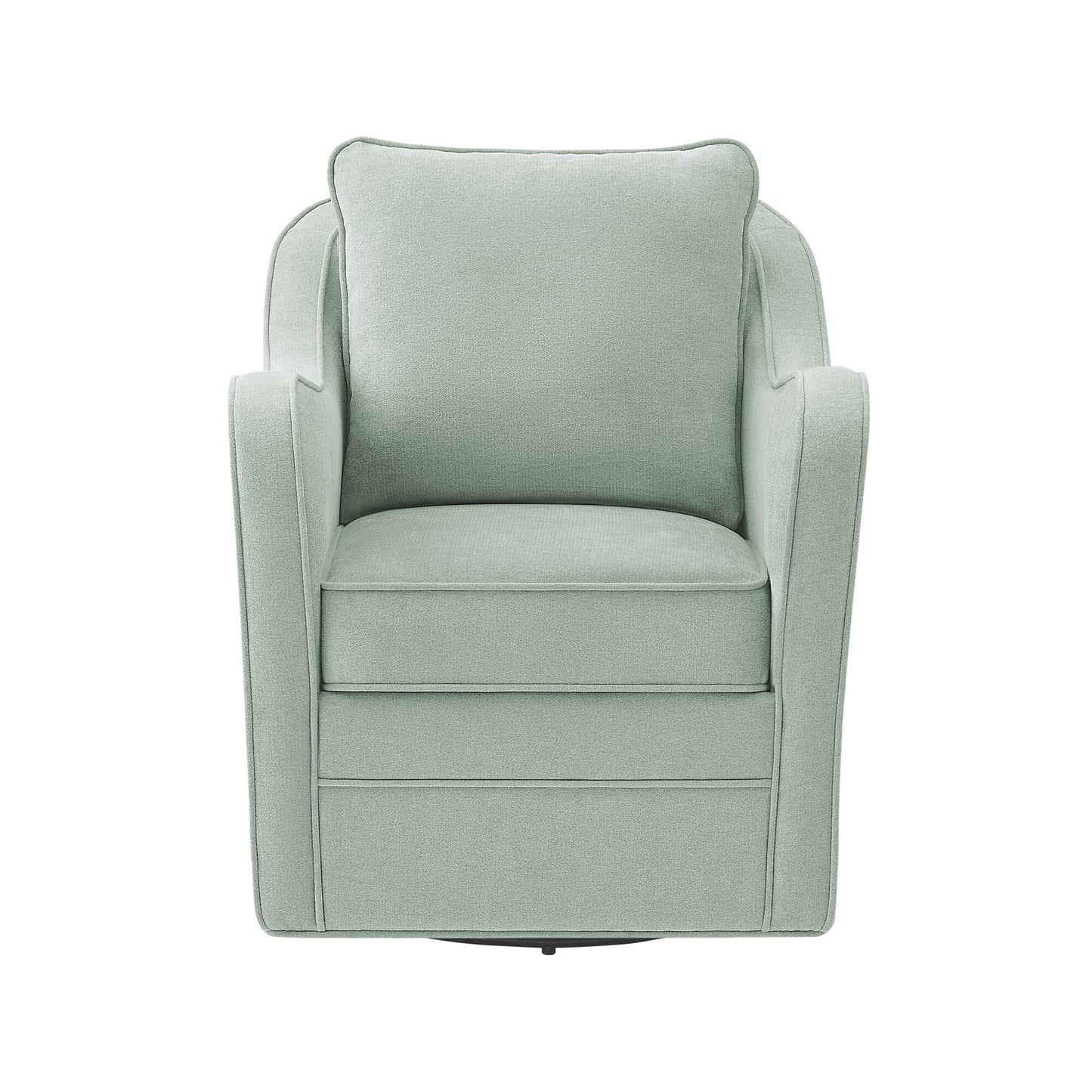 Brianne Upholstered Swivel Curved Armchair