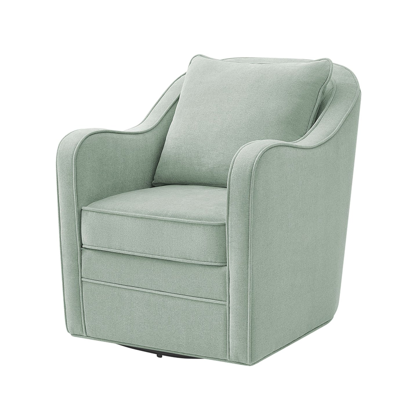 Brianne Upholstered Swivel Curved Armchair