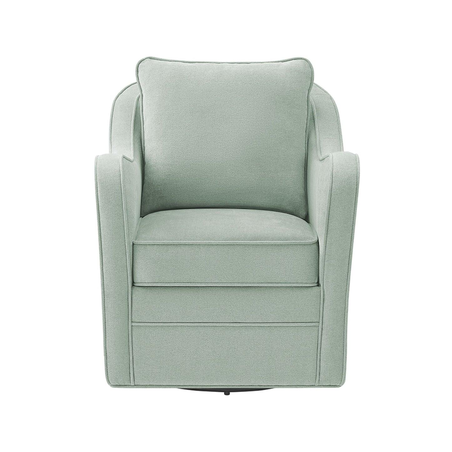 Brianne Upholstered Swivel Curved Armchair