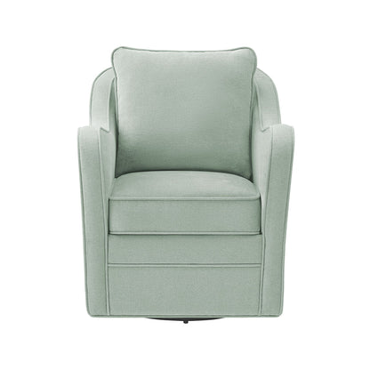 Brianne Upholstered Swivel Curved Armchair