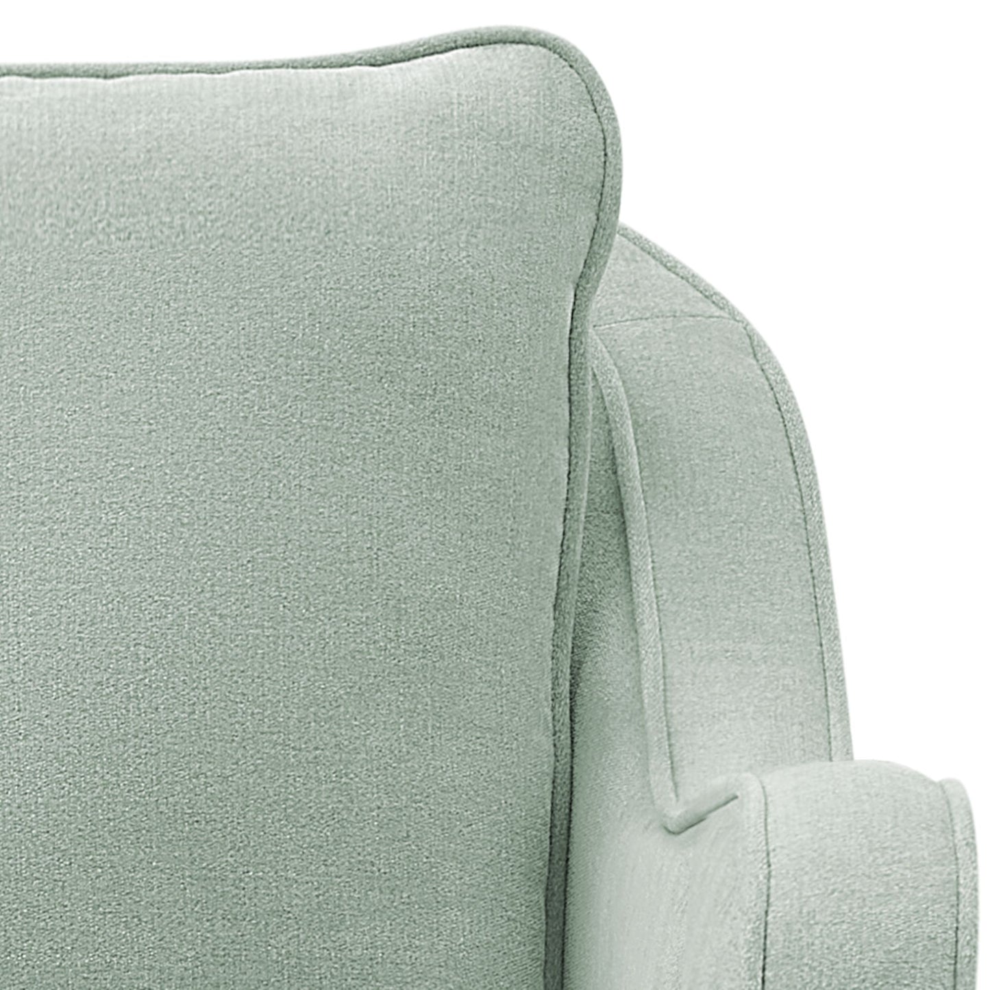 Brianne Upholstered Swivel Curved Armchair