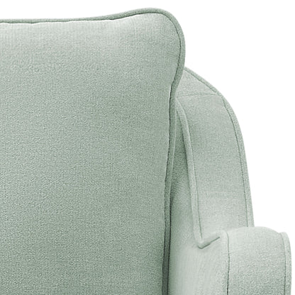 Brianne Upholstered Swivel Curved Armchair