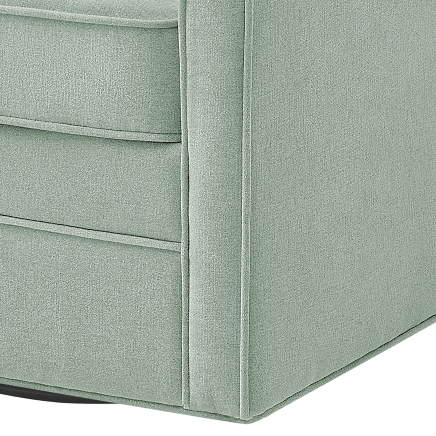 Brianne Upholstered Swivel Curved Armchair