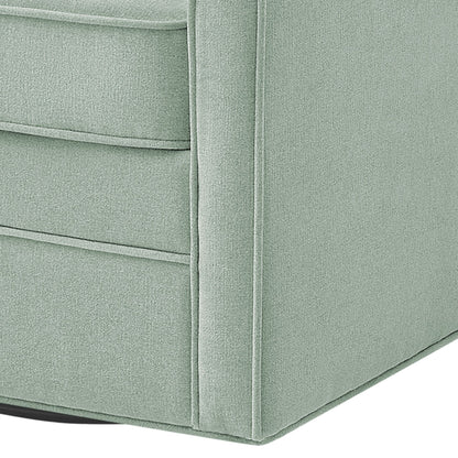 Brianne Upholstered Swivel Curved Armchair