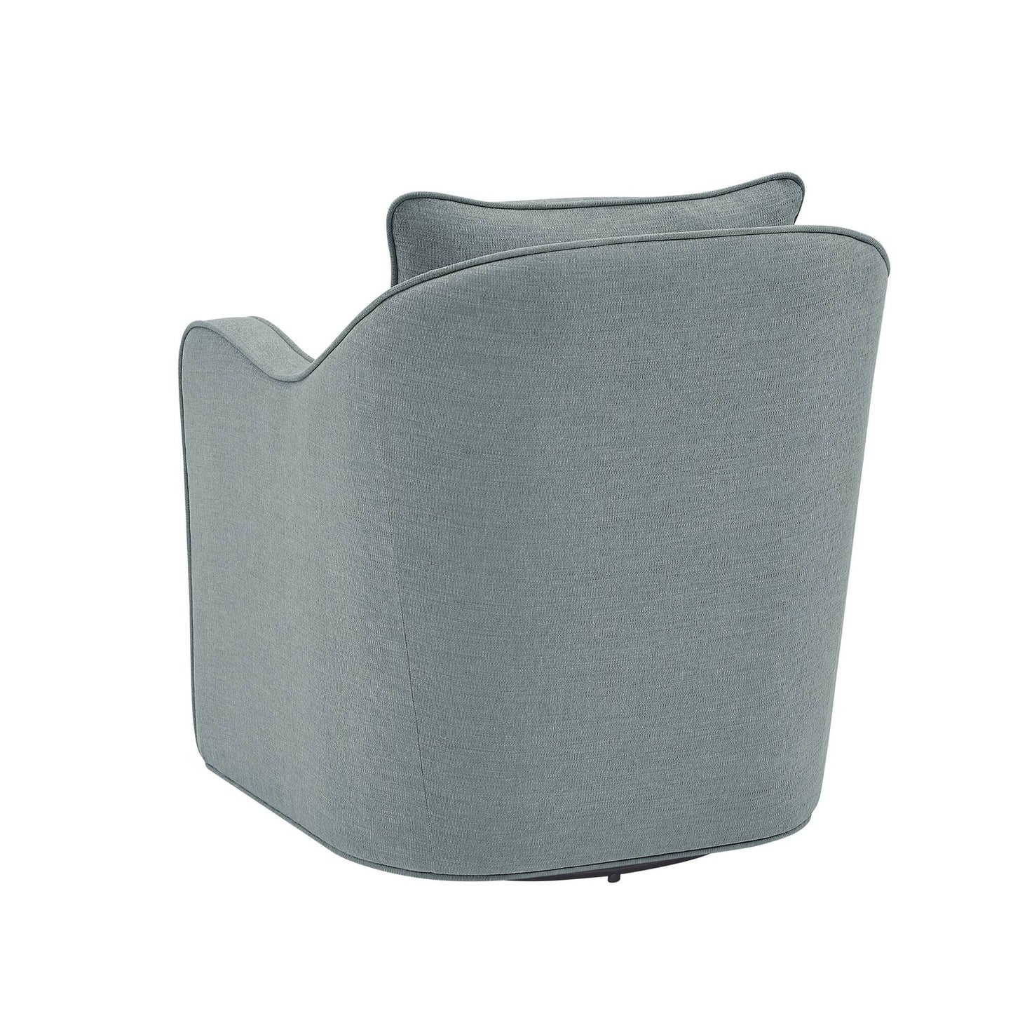 Brianne Upholstered Swivel Curved Armchair