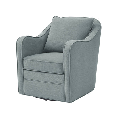 Brianne Upholstered Swivel Curved Armchair