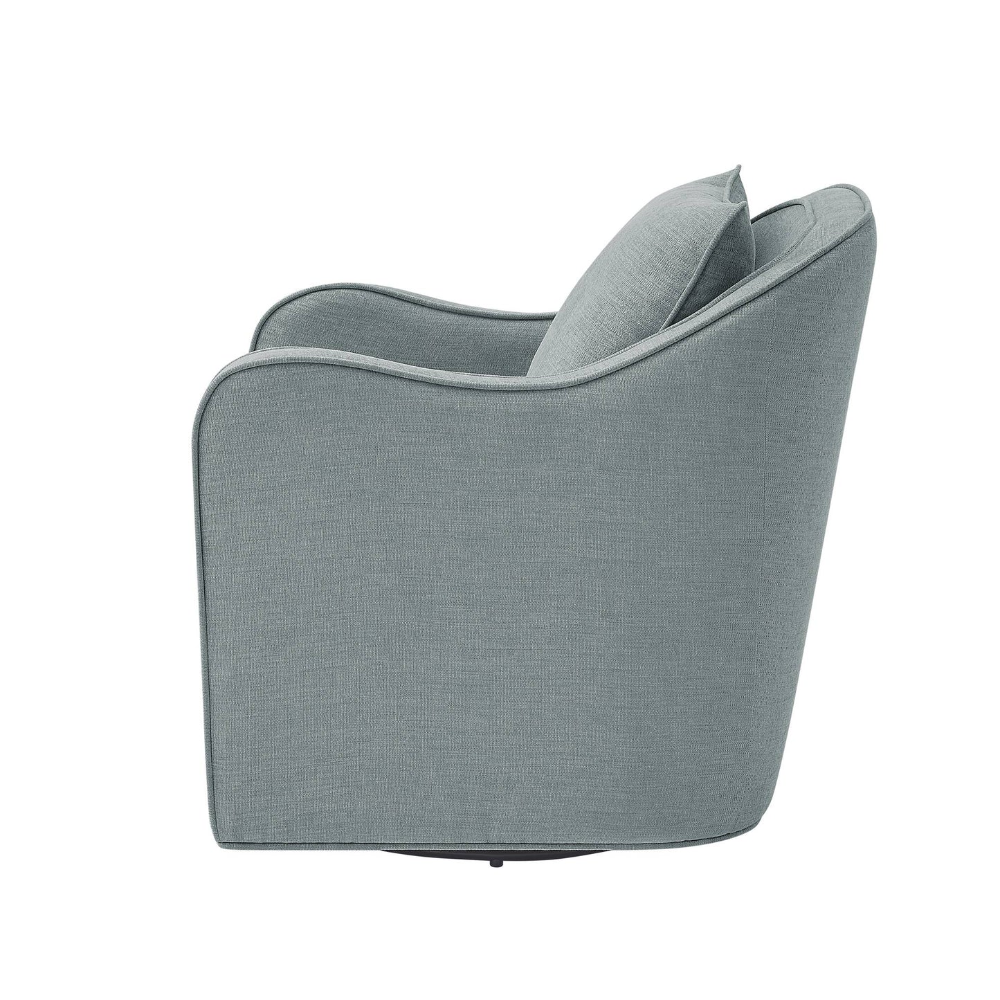 Brianne Upholstered Swivel Curved Armchair