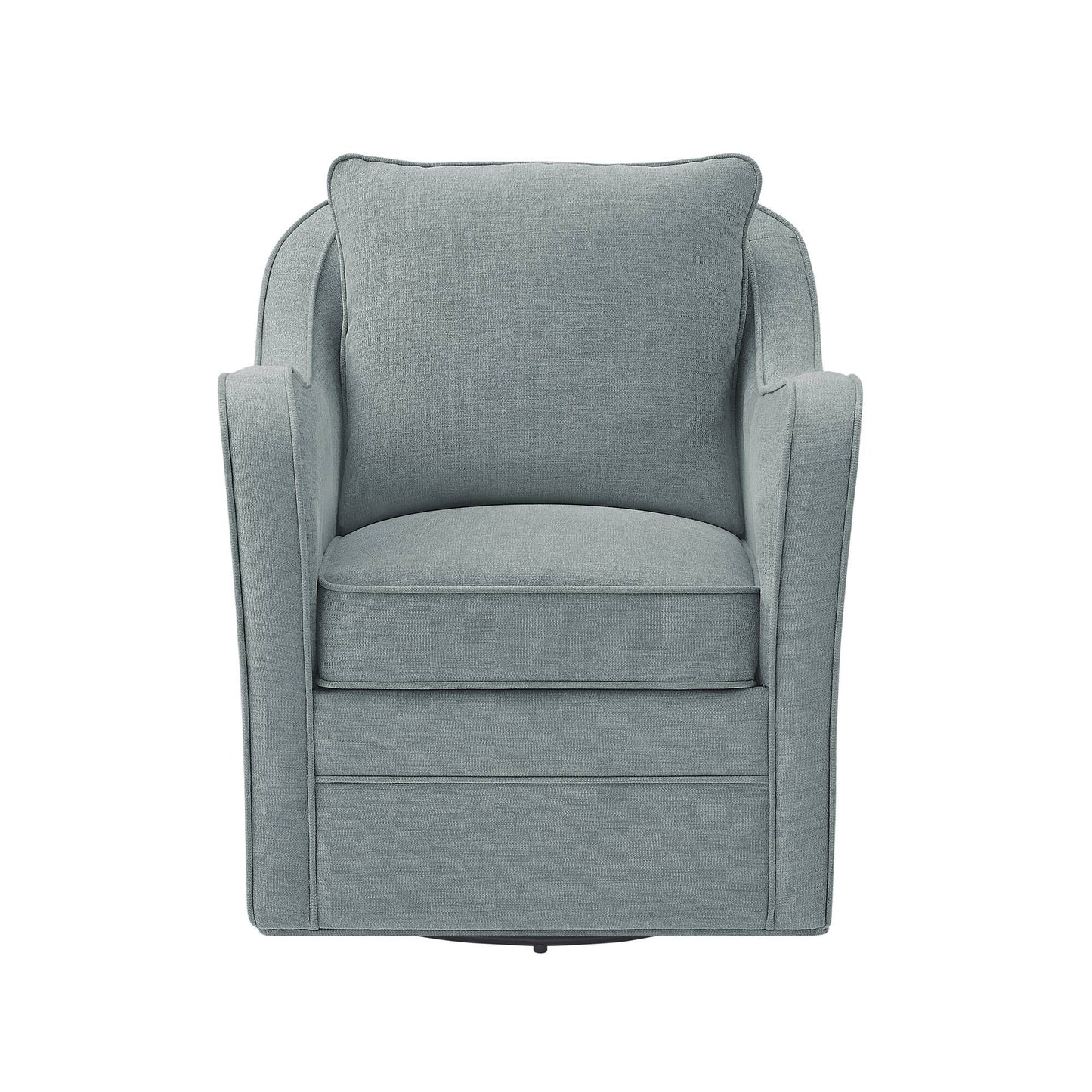 Brianne Upholstered Swivel Curved Armchair