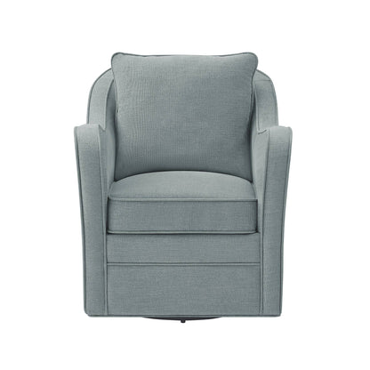Brianne Upholstered Swivel Curved Armchair