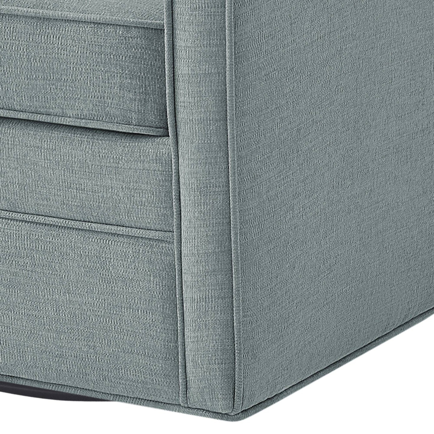 Brianne Upholstered Swivel Curved Armchair