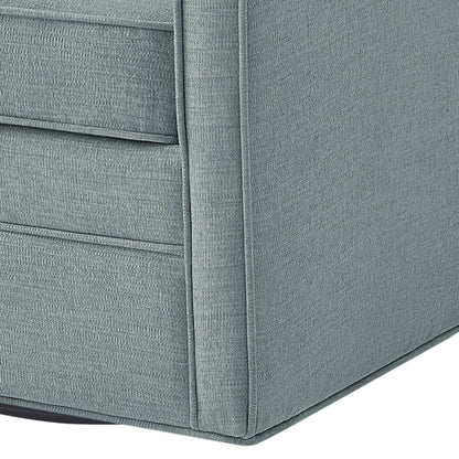 Brianne Upholstered Swivel Curved Armchair