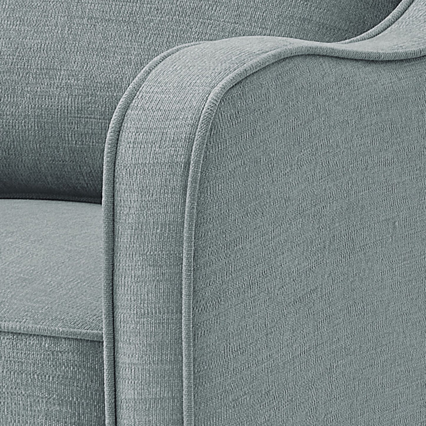 Brianne Upholstered Swivel Curved Armchair