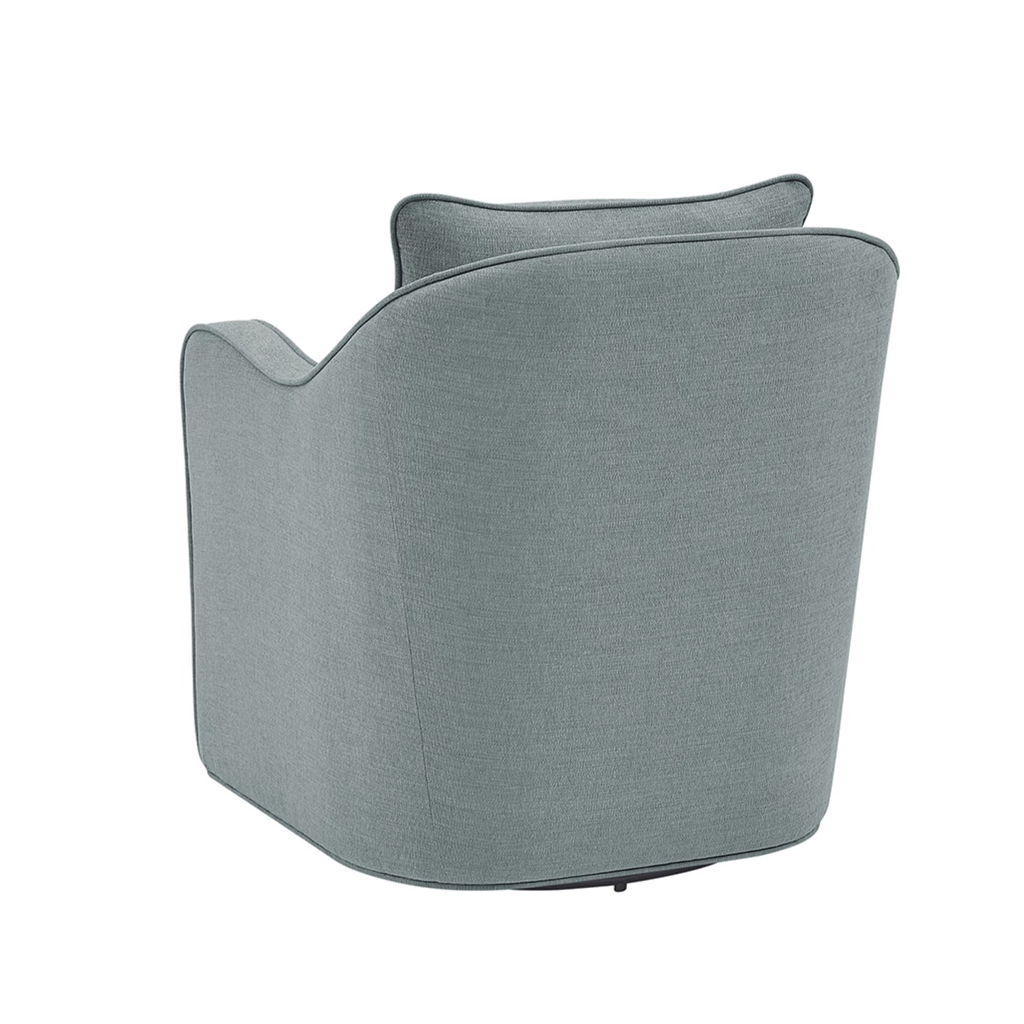 Brianne Upholstered Swivel Curved Armchair