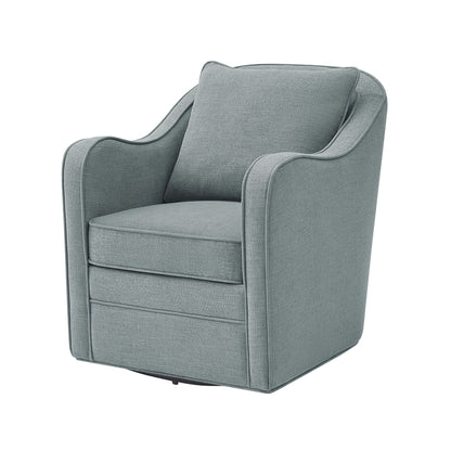 Brianne Upholstered Swivel Curved Armchair