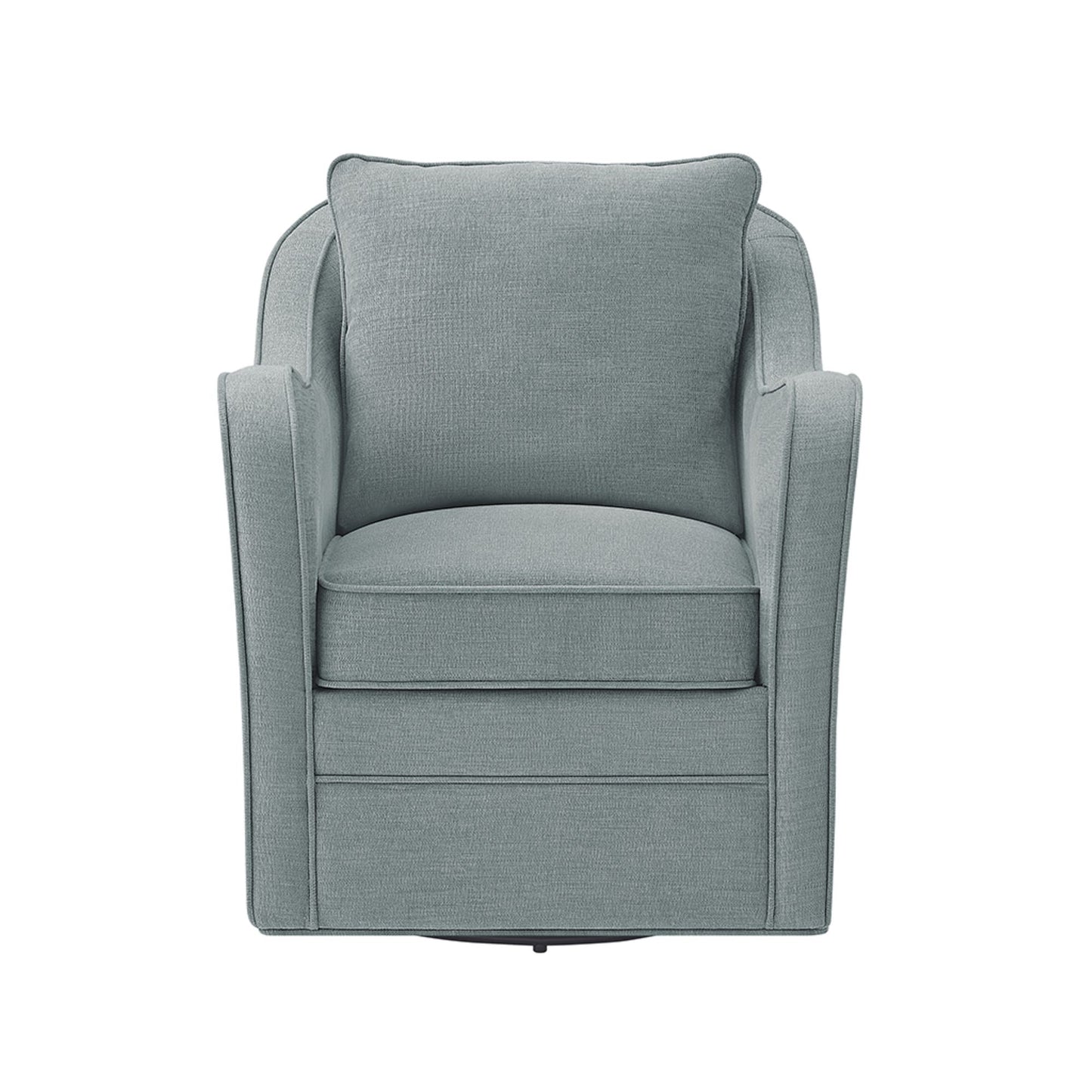 Brianne Upholstered Swivel Curved Armchair