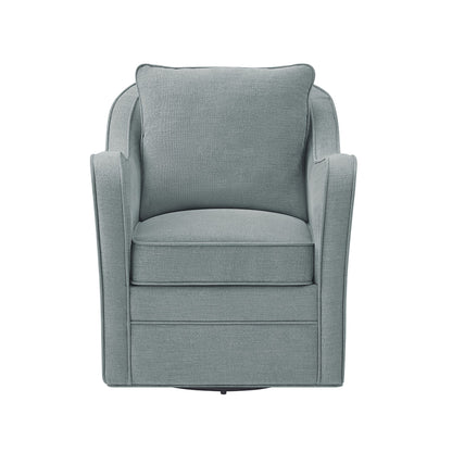 Brianne Upholstered Swivel Curved Armchair