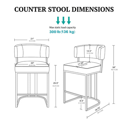 August Upholstered Counter Stool