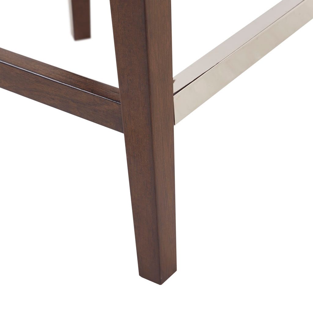 Jillian Upholstered Counter Stool with Cutout Back Design and Swivel Seat