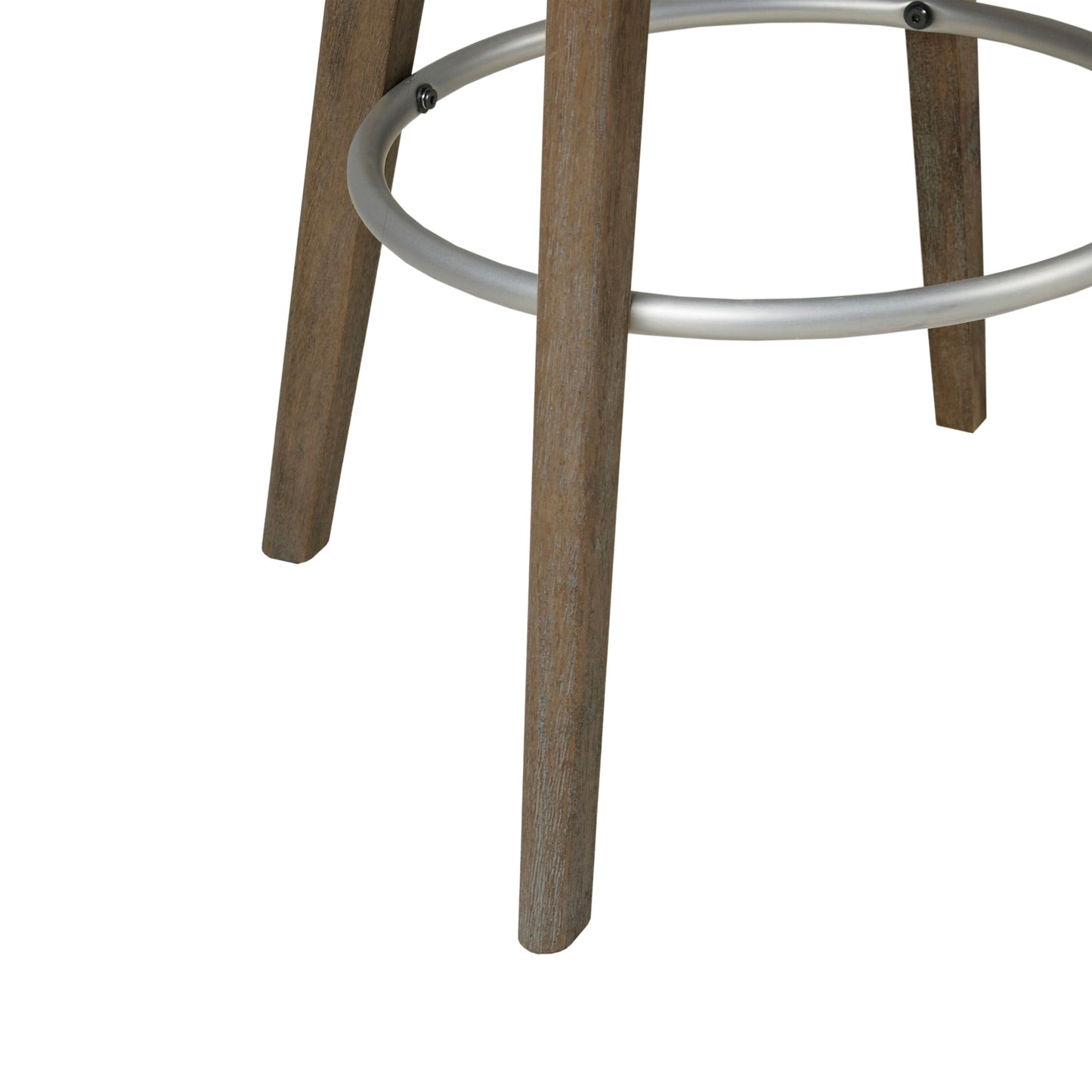 Pearce Swivel Upholstered Counter Stool (25.75'') with Solid Wood Legs & Metal Footrest