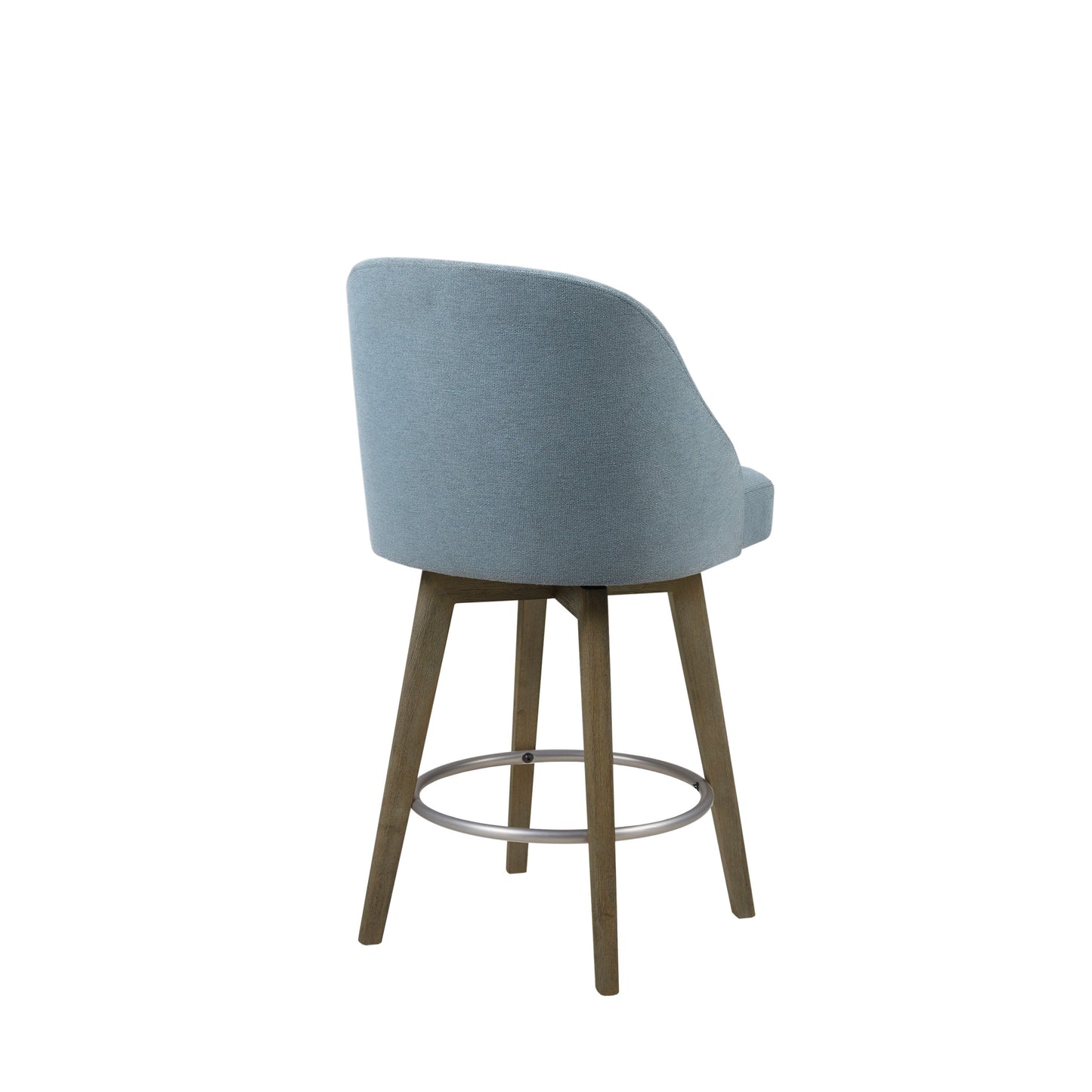 Pearce Swivel Upholstered Counter Stool (25.75'') with Solid Wood Legs & Metal Footrest