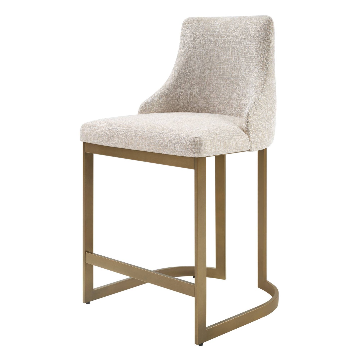 Bryce 26"H Upholstered Counter Stool with Metal Base