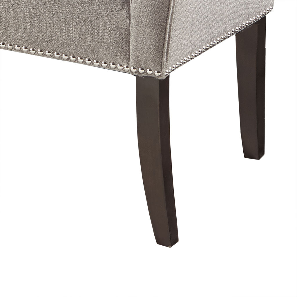 Welburn 49.5" Upholstered Bench with Back & Wood Legs
