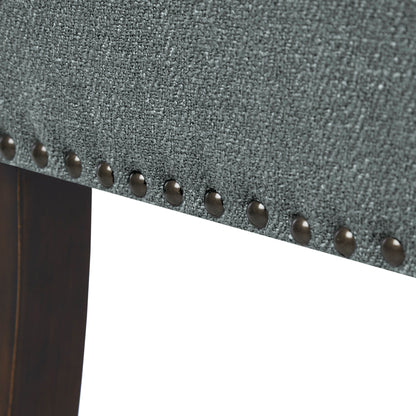 Welburn 49.5" Upholstered Bench with Back & Wood Legs