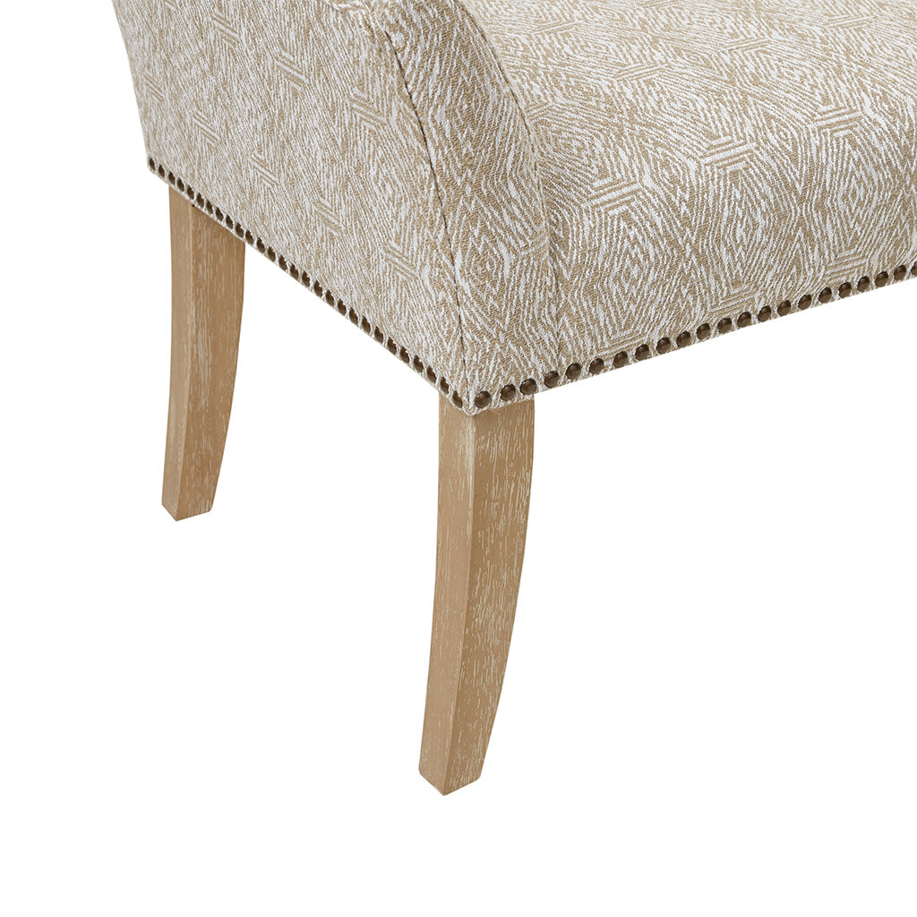 Welburn 49.5" Upholstered Bench with Back & Wood Legs