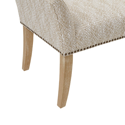 Welburn 49.5" Upholstered Bench with Back & Wood Legs
