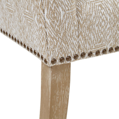 Welburn 49.5" Upholstered Bench with Back & Wood Legs