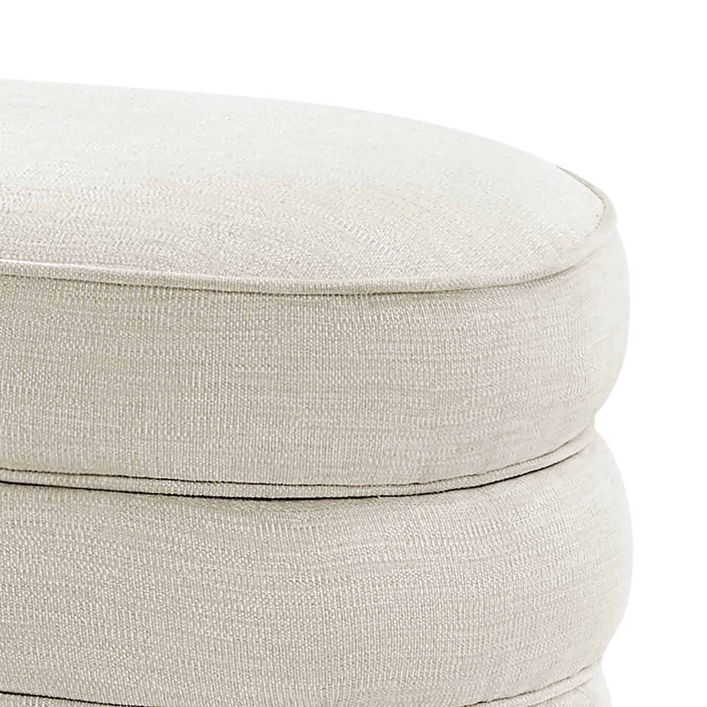 Kylan Oval Channel Storage Bench with Wooden Ball Feet