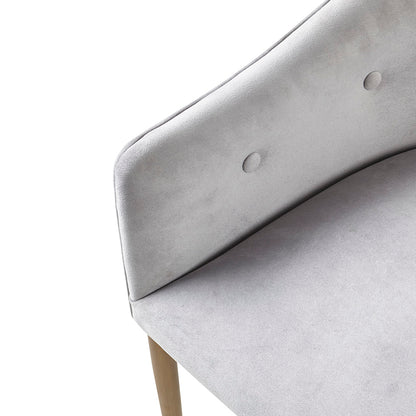 Sheraton Tufted Low Back Upholstered Arm Dining Chair Set of 2