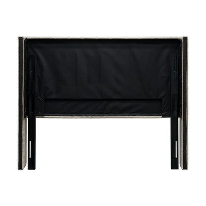 Amelia Upholstered Wingback Headboard with Button Tufting & Nailhead Trim
