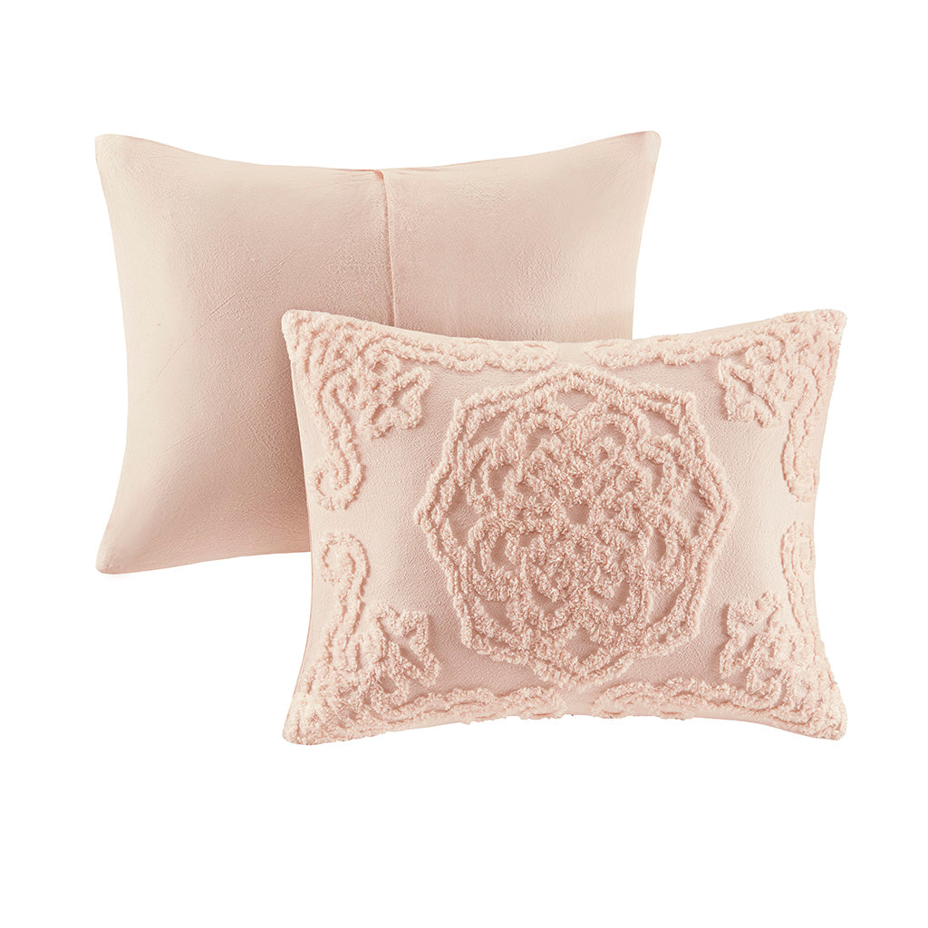 Laetitia 3-Piece Tufted Cotton Chenille Medallion Duvet Cover Set