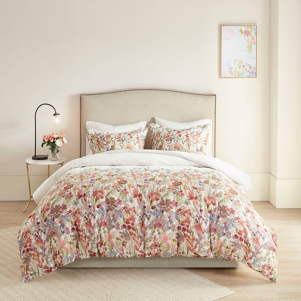 Mariana 3 Piece Cotton Printed  Duvet Cover Set