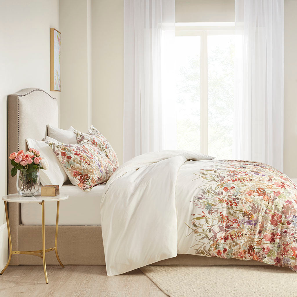 Mariana 3 Piece Cotton Printed  Duvet Cover Set