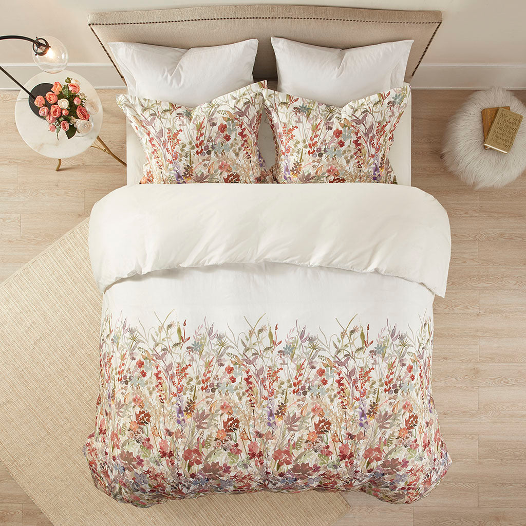Mariana 3 Piece Cotton Printed  Duvet Cover Set
