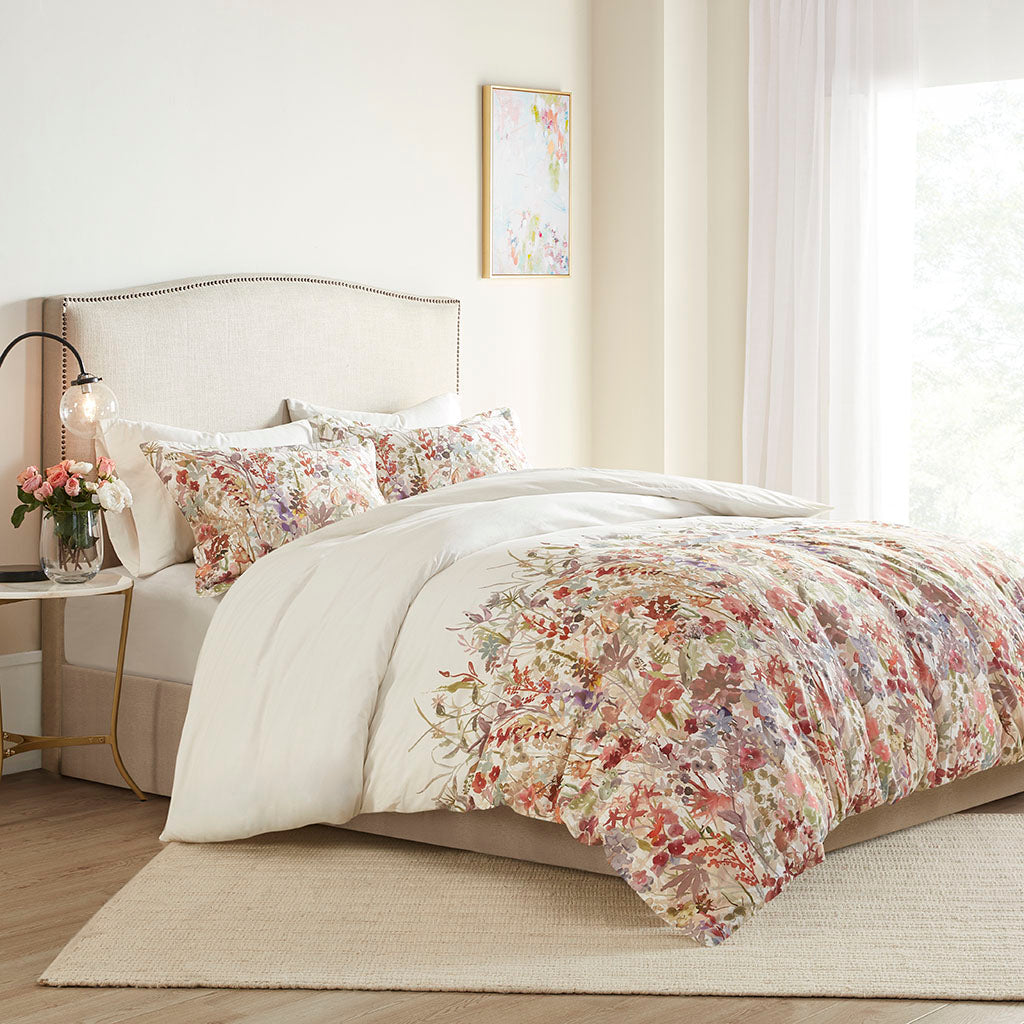 Mariana 3 Piece Cotton Printed  Duvet Cover Set