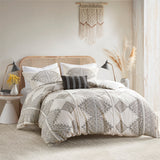 Ibiza 4-Piece Printed Duvet Cover Set with Throw Pillow