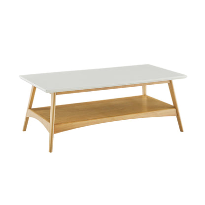 Parker Mid-century Coffee Table with Storage Shelf