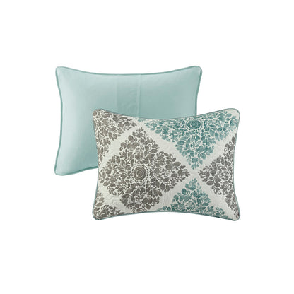 Claire 6-Piece Printed Quilt Set with Throw Pillows