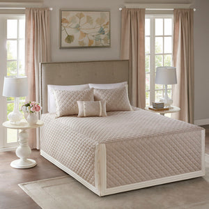 Breanna 4 Piece Cotton Reversible Tailored  Bedspread  Set