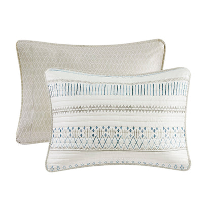 Fraser 3 Piece Printed Microfiber Seersucker Quilt Set