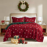 Winter Reversible Christmas 3-Piece Quilt Set