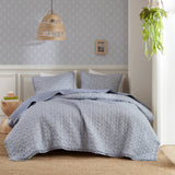 Linwood 3-Piece Ruffle Printed Quilt Set