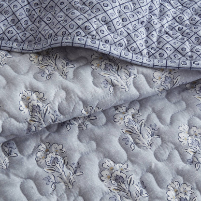 Linwood 3 Piece Ruffle Printed Quilt Set