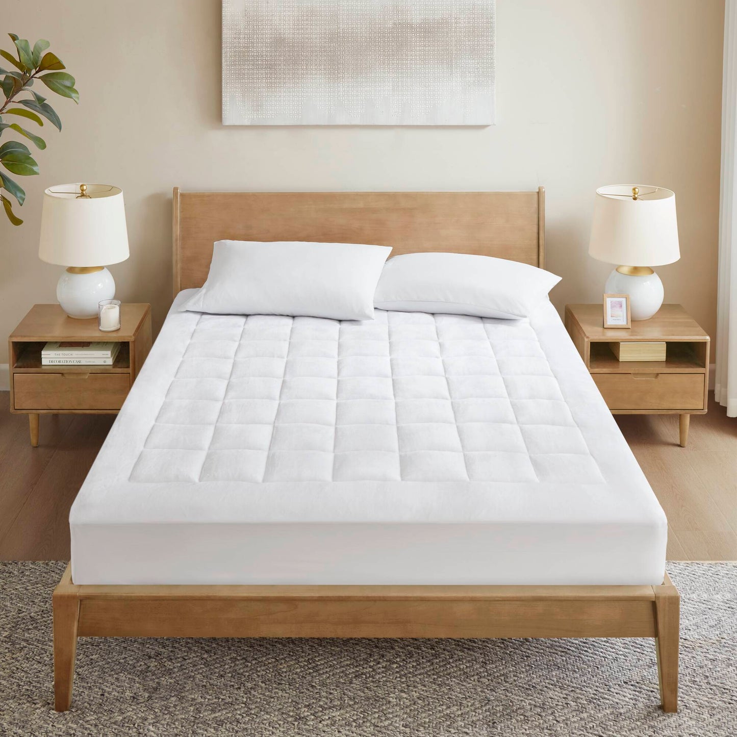 Cloud Soft Overfilled Plush Hypoallergenic Down Alternative Waterproof Mattress Pad