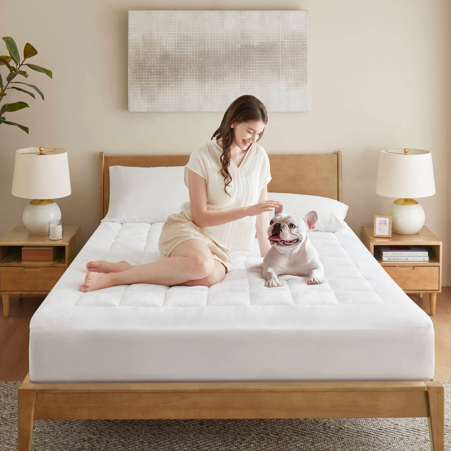 Cloud Soft Overfilled Plush Hypoallergenic Down Alternative Waterproof Mattress Pad